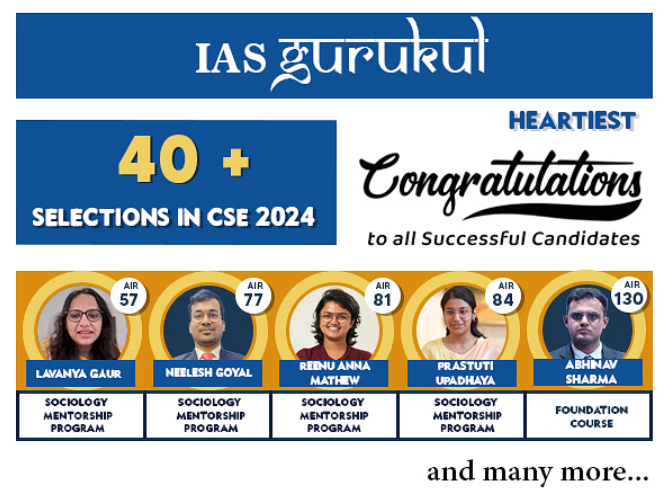 IAS Gurukul’s Sociology Optional Classes by Pranay Aggarwal Celebrate Remarkable Results in UPSC CSE 2024